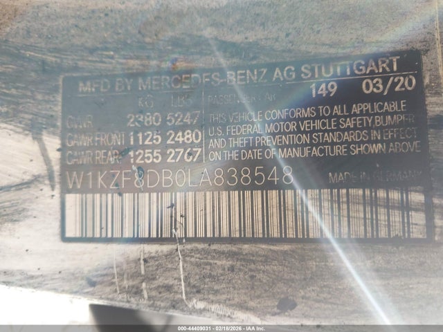 2020 MERCEDES-BENZ E 350 W1KZF8DB0LA838548 Photo 8
