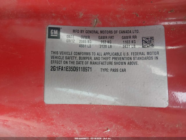 2013 CHEVROLET CAMARO 2G1FA1E35D9118971 Photo 8