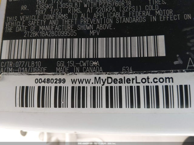 Aukcja sprzedaży 2011 Lexus Rx 350, vin: 2T2BK1BA2BC099505, numer aukcji: 44409159