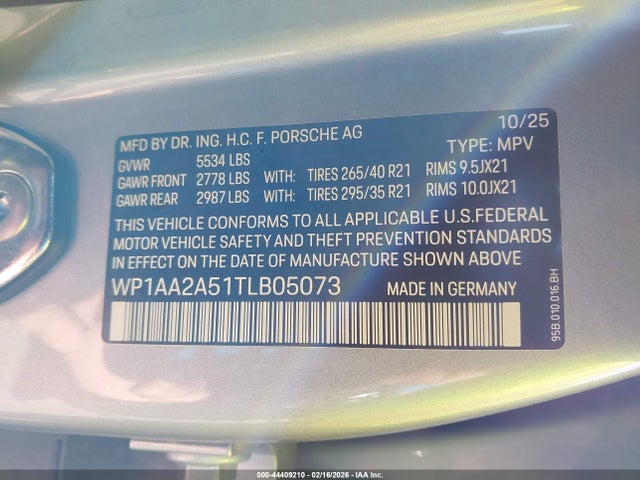Porsche Macan T 2026 WP1AA2A51TLB05073 Image 9