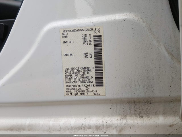2021 NISSAN LEAF 1N4BZ1DV3MC552645 Photo 8