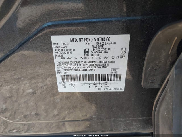 2019 FORD EDGE 2FMPK3K9XKBB48840 Photo 8