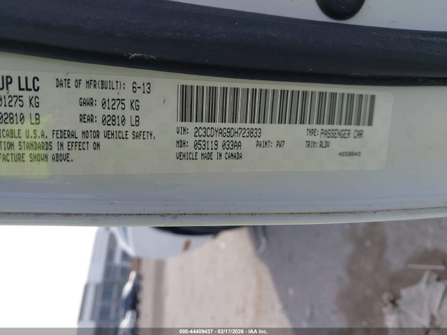 2013 DODGE CHALLENGER 2C3CDYAG9DH723833 Photo 8