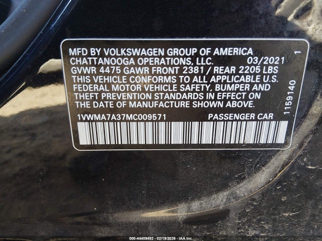 2021 VOLKSWAGEN PASSAT 1VWMA7A37MC009571 Photo 8