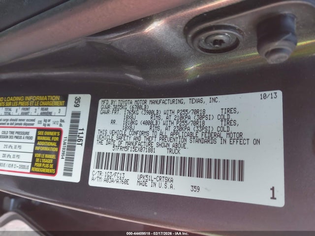5TFRM5F15EX071881 Toyota Tundra Sr5 4.6l V8