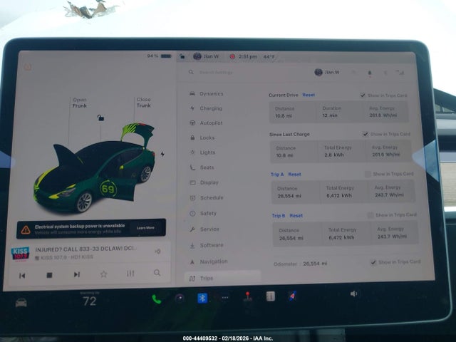 Aukcja sprzedaży 2022 Tesla Model 3 Rear-wheel Drive, vin: 5YJ3E1EA4NF120303, numer aukcji: 44409532