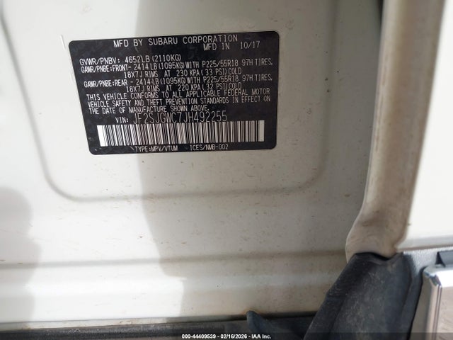 JF2SJGWC7JH492255 Subaru Forester 2.0xt Touring