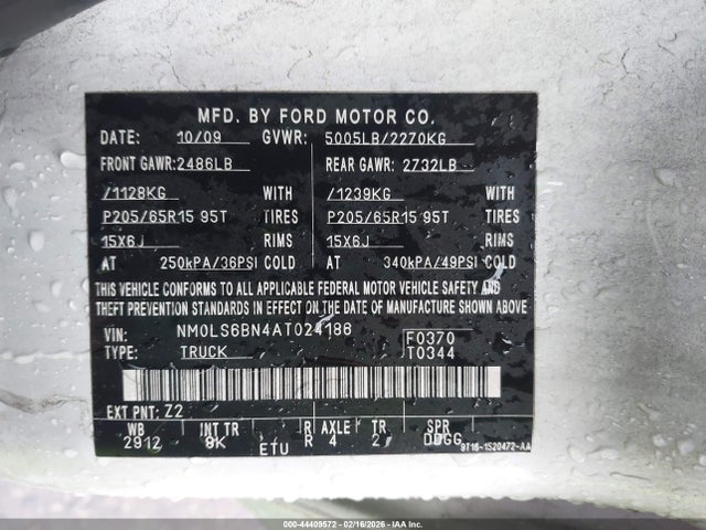 2010 FORD TRANSIT CONNECT NM0LS6BN4AT024186 Photo 8