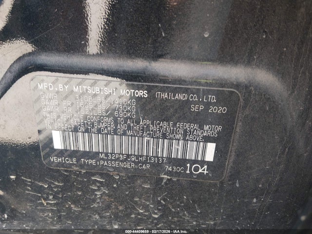 2020 MITSUBISHI MIRAGE G4 ML32F3FJ9LHF13137 Photo 8