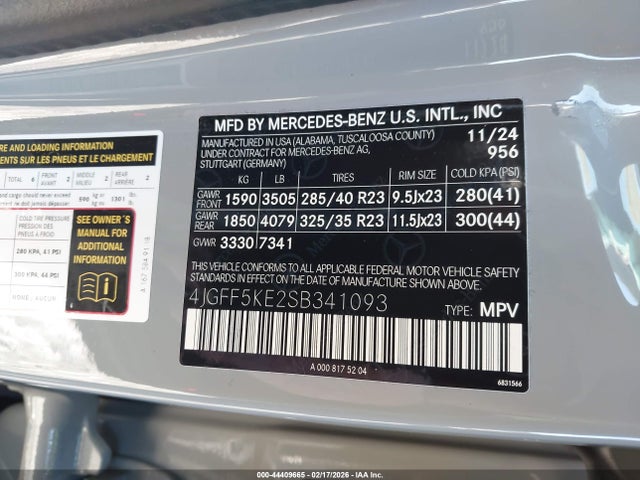 2025 MERCEDES-BENZ GLS 450 4JGFF5KE2SB341093 Photo 8