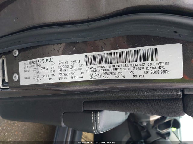 Продажа на аукционе авто 2015 Jeep Cherokee Latitude, vin: 1C4PJLCB7FW572750, номер лота: 44409685