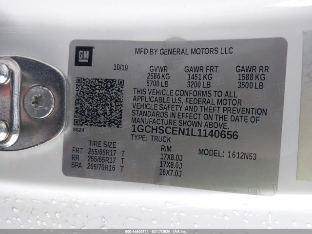 1GCHSCEN1L1140656 Chevrolet Colorado 2wd Long Box Lt