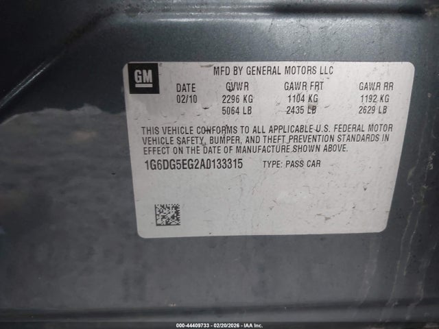 2010 CADILLAC CTS 1G6DG5EG2A0133315 Photo 8