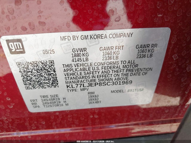 2025 CHEVROLET TRAX KL77LJEP8SC301969 Photo 8