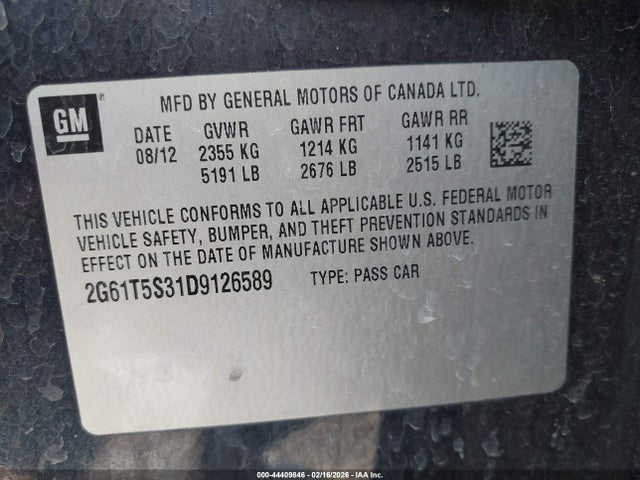 2013 CADILLAC XTS 2G61T5S31D9126589 Photo 8