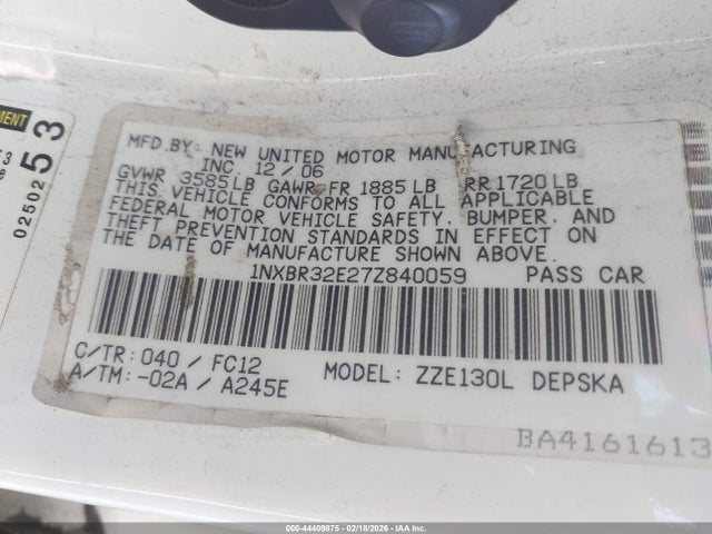 2007 TOYOTA COROLLA 1NXBR32E27Z840059 Photo 8