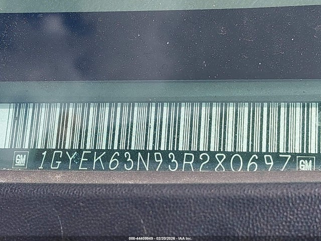 Продаж на аукціоні авто 2003 Cadillac Escalade Standard, vin: 1GYEK63N93R280697, номер лоту: 44409949