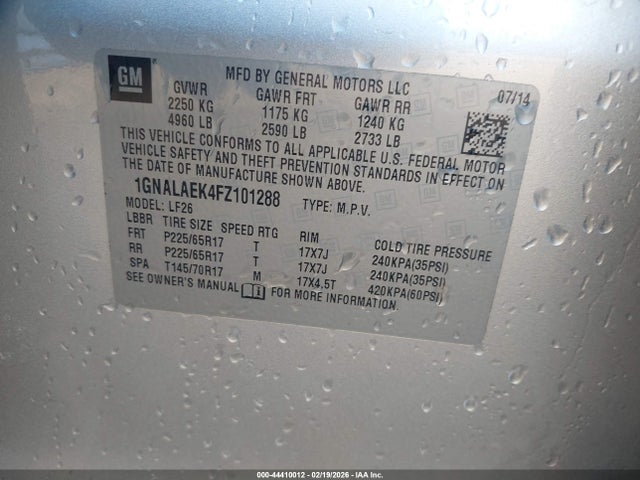 1GNALAEK4FZ101288 Chevrolet EQUINOX LS