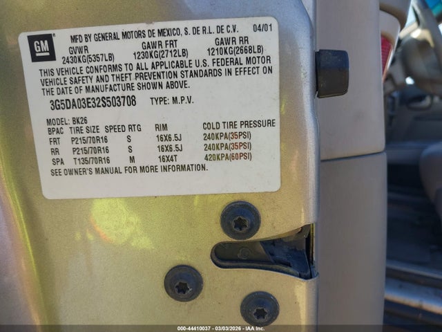 2002 BUICK RENDEZVOUS 3G5DA03E32S503708 Photo 8