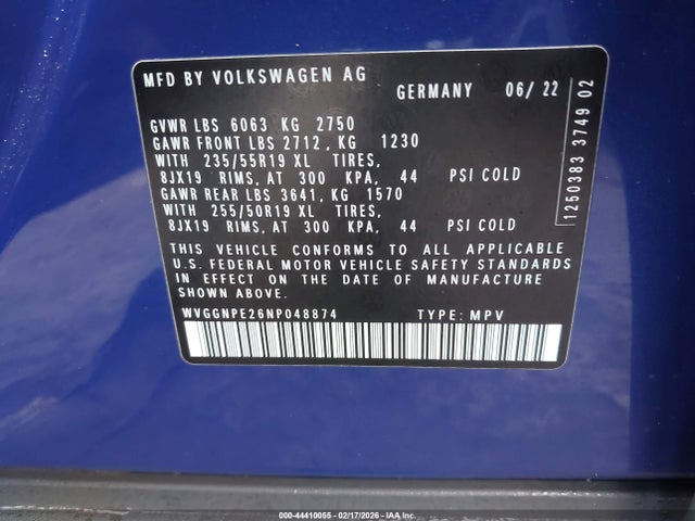 2022 VOLKSWAGEN ID.4 WVGGNPE26NP048874 Photo 8