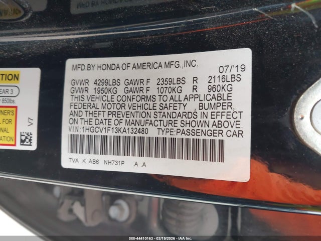 1HGCV1F13KA132480 Honda ACCORD LX