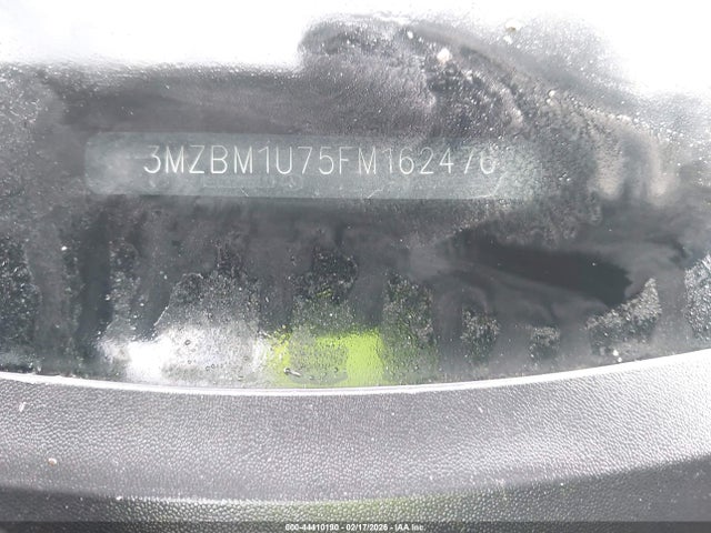 44410190 :رقم المزاد ، 3MZBM1U75FM162476 vin ، 2015 Mazda Mazda3 I Sport مزاد بيع