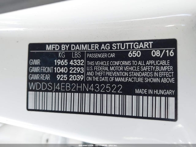 Mercedes-Benz CLA 250 2017 WDDSJ4EB2HN432522 Image 9