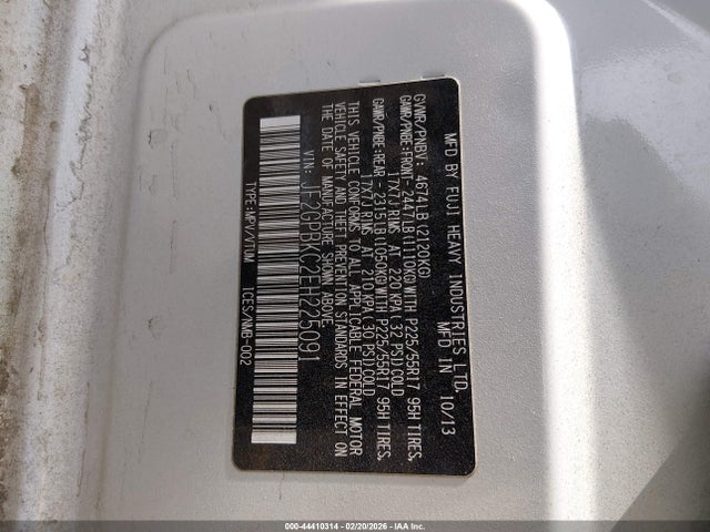 2014 SUBARU XV CROSSTREK HYBRID JF2GPBKC2EH225091 Photo 8
