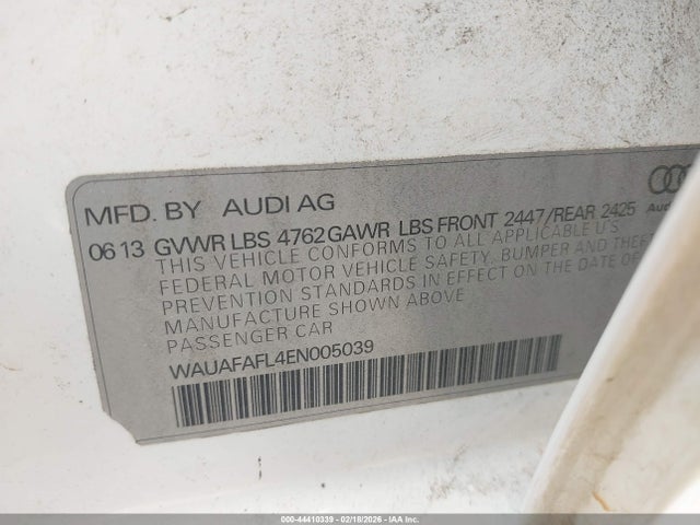 2014 AUDI A4 WAUAFAFL4EN005039 Photo 8