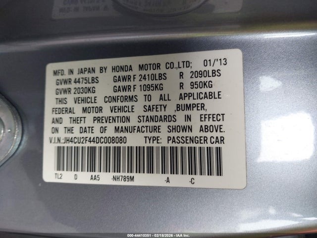 2013 ACURA TSX JH4CU2F44DC008080 Photo 8