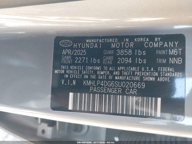 KMHLP4DG6SU020669 Hyundai Elantra Limited