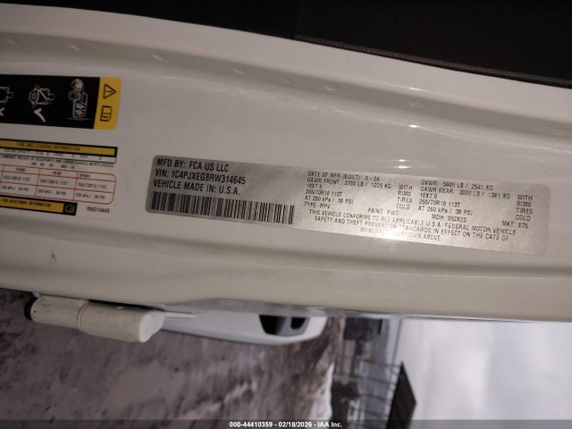 44410359 :رقم المزاد ، 1C4PJXEG8RW314645 vin ، 2024 Jeep Wrangler 4-door Sahara 4x4 مزاد بيع