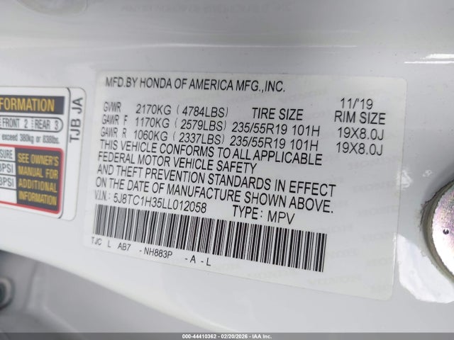2020 ACURA RDX 5J8TC1H35LL012058 Photo 8