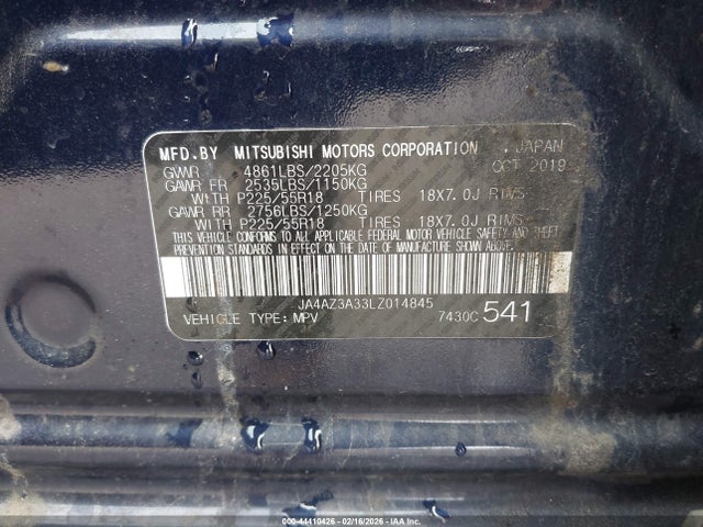 2020 MITSUBISHI OUTLANDER JA4AZ3A33LZ014845 Photo 8