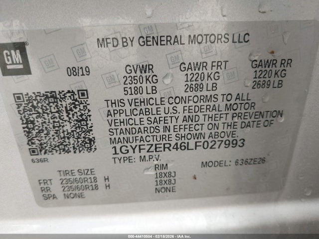 Aukcja sprzedaży 2020 Cadillac Xt4 Fwd Sport, vin: 1GYFZER46LF027993, numer aukcji: 44410504