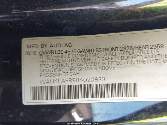 2011 AUDI A5 WAU4FAFR9BA020933 Photo 8