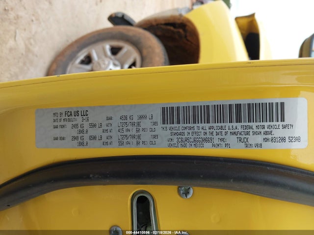 Продажа на аукционе авто 2016 Ram 2500 Tradesman, vin: 3C6UR5CJ6GG306691, номер лота: 44410596