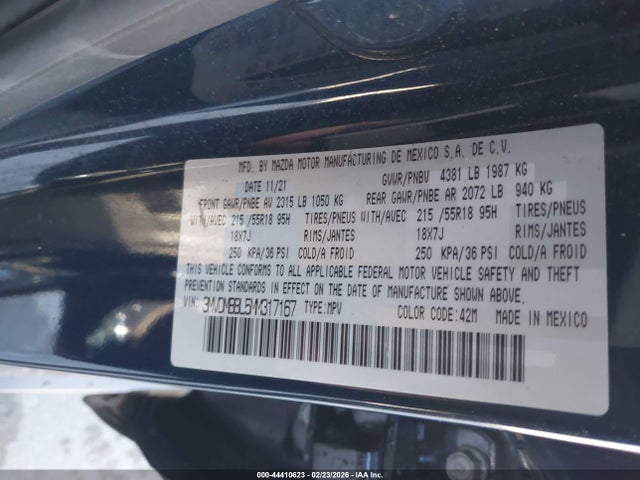 3MVDMBBL5MM317167 Mazda Cx-30 Select