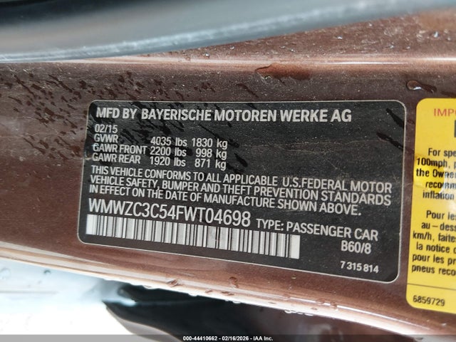 2015 MINI COUNTRYMAN WMWZC3C54FWT04698 Photo 8