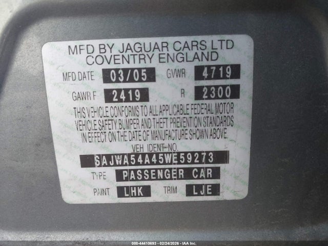 2005 JAGUAR X-TYPE SAJWA54A45WE59273 Photo 8