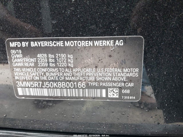 2019 BMW 330I 3MW5R7J50K8B00166 Photo 8