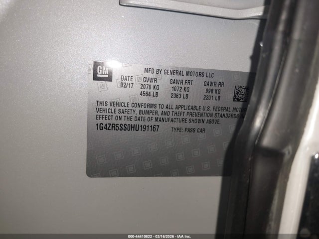 1G4ZR5SS0HU191167 Buick Lacrosse Premium