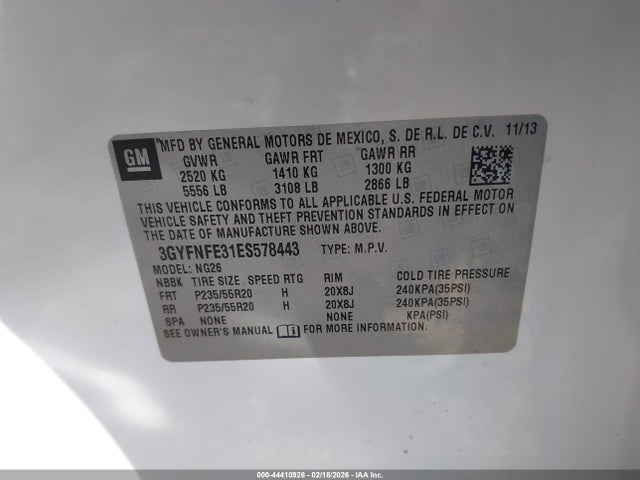 2014 CADILLAC SRX 3GYFNFE31ES578443 Photo 8