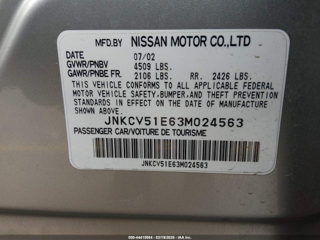 Aukcja sprzedaży 2003 Infiniti G35 Luxury Leather, vin: JNKCV51E63M024563, numer aukcji: 44410984