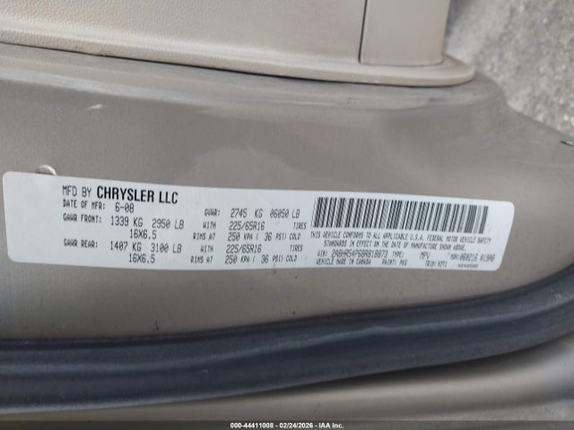 Aukcja sprzedaży 2008 Chrysler Town & Country Touring, vin: 2A8HR54P68R818873, numer aukcji: 44411008