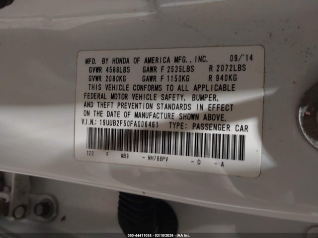 2015 ACURA TLX 19UUB2F50FA006461 Photo 8