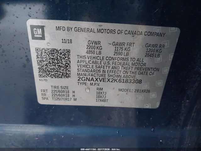 2019 CHEVROLET EQUINOX 2GNAXVEX2K6183308 Photo 8