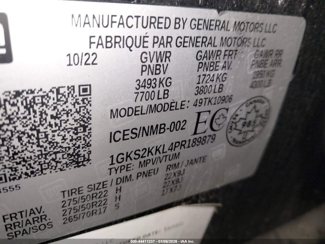 1GKS2KKL4PR189879 GMC Yukon Xl Denali Ultimate