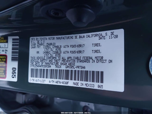 3TMCZ5AN4MM389304 Toyota Tacoma Trd Sport
