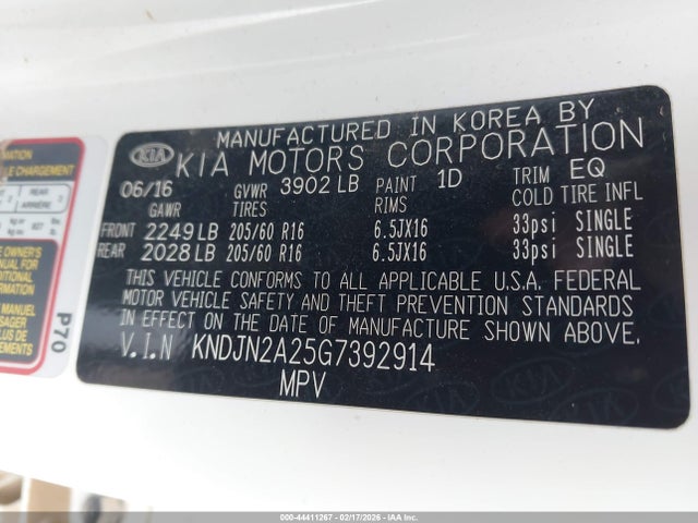 KNDJN2A25G7392914 KIA Soul